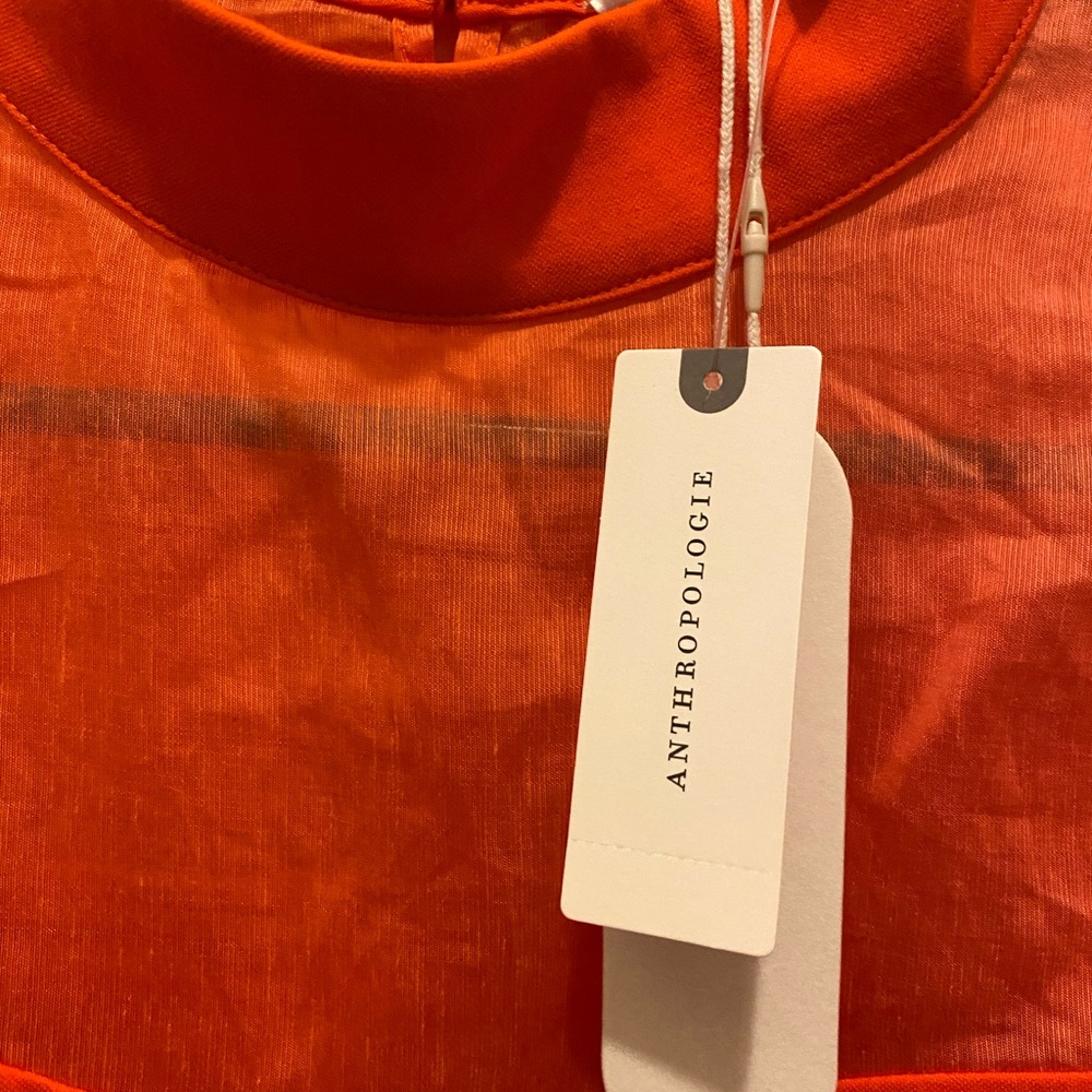 Orange Sheer Women's Top - Picture 4 of 4
